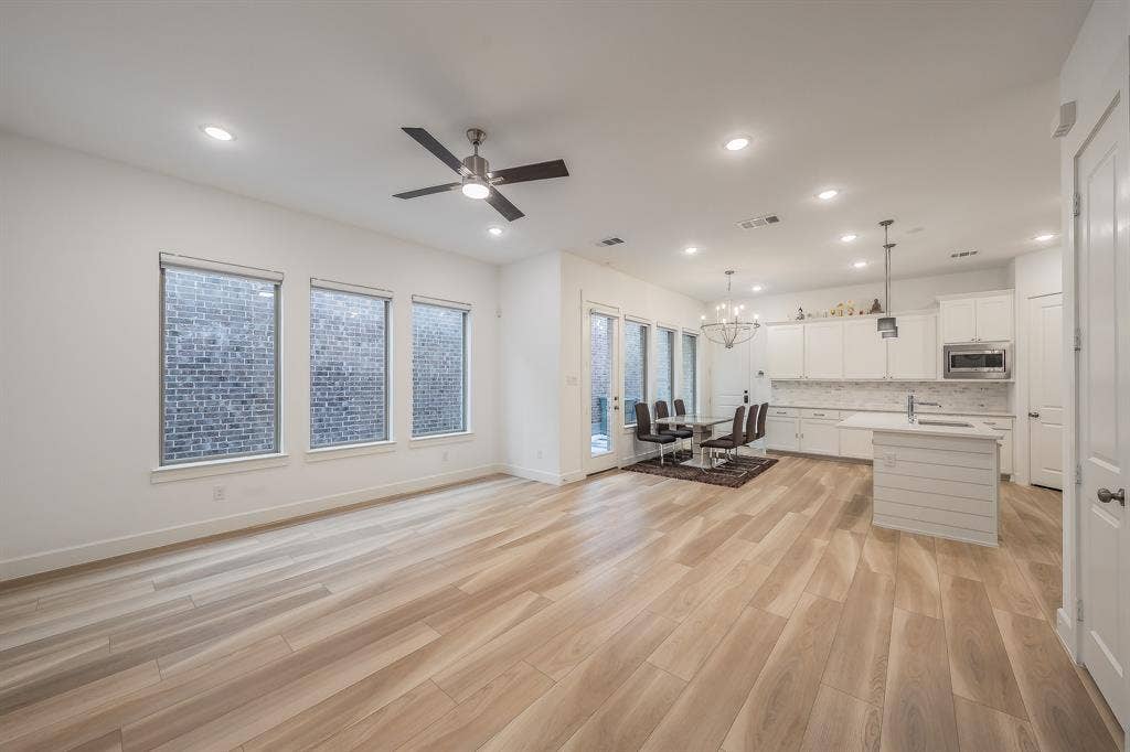 Open-concept living room great for entertaining