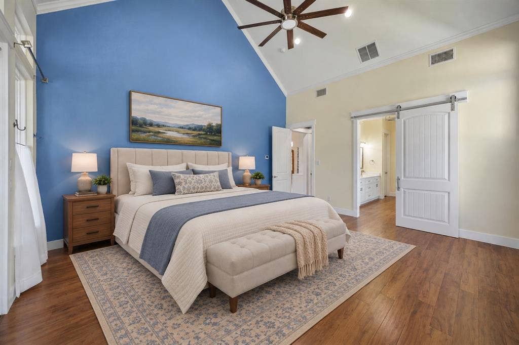 18076 Country Club Drive, Kemp, TX 75143 Primary Bedroom—Virtually Staged