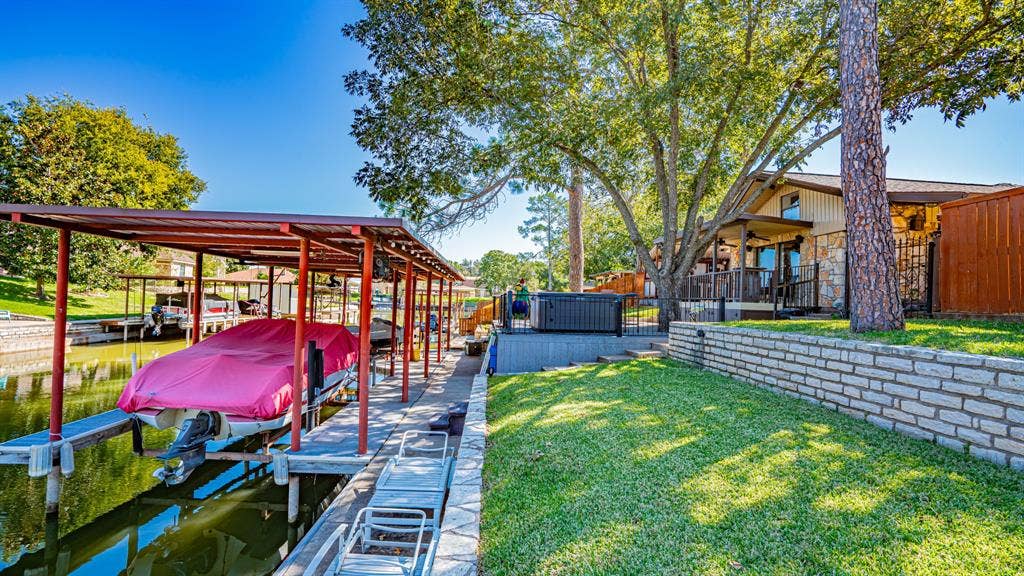 4015 Sioux Court, Granbury, TX 76048 Well maintained dock and canal entry