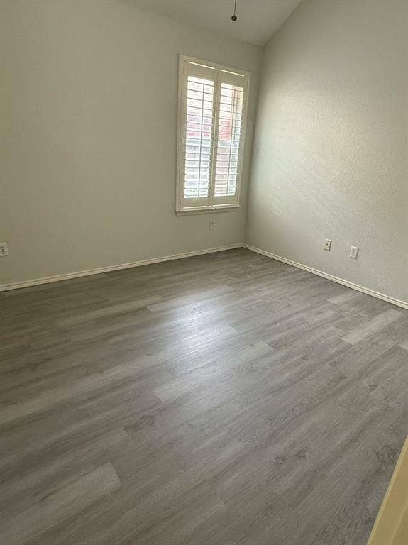 1307 Capstan Drive, Allen, TX 75013 Vaulted ceiling, wood-finish flooring, and plantation shutters