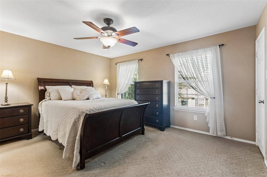 4136 Kyndra Circle, Richardson, TX 75082 Primary bedroom with ensuite updated bathroom
