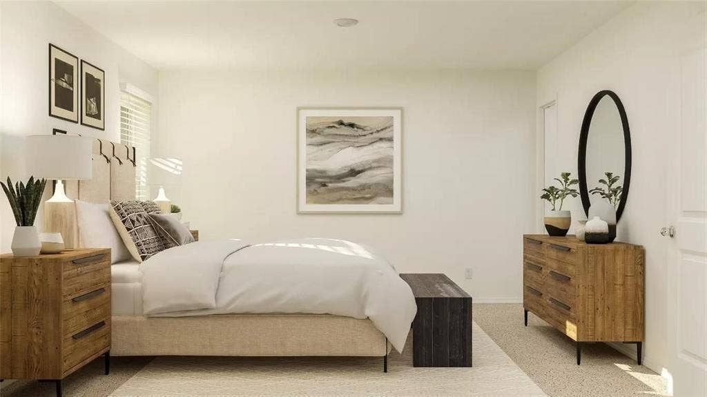 116 Radish Road, Princeton, TX 75407 Neutral-toned walls, recessed ceiling lighting, and carpeted flooring