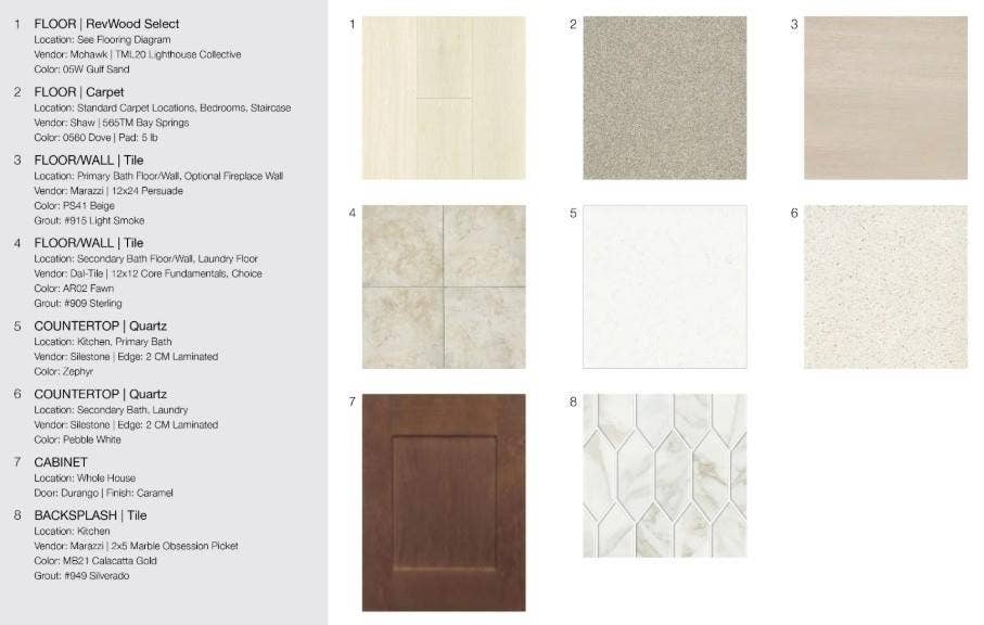 716 Haybale Road design selections! This home is currently under construction and selections are subject to change.