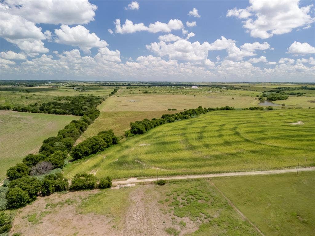 Overview of rural landscape with a pastoral area