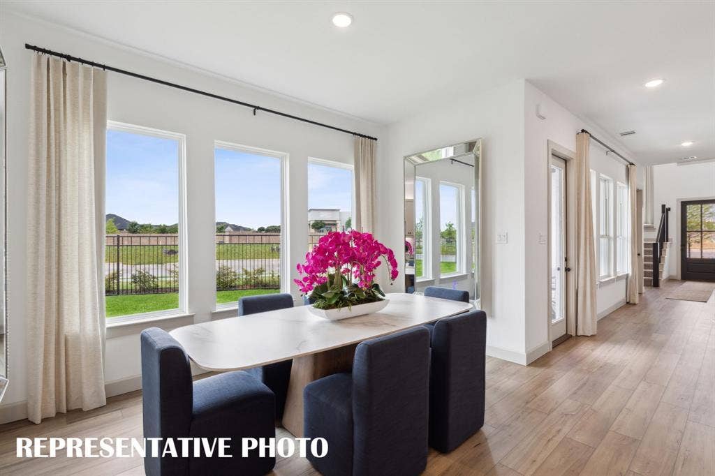 333 Walker Parkway, Celina, TX 75009 Whether it's grand dinner parties or cozy family meals, this light filled dining room is the perfect place for you to entertain. REPRESENTATIVE PHOTO