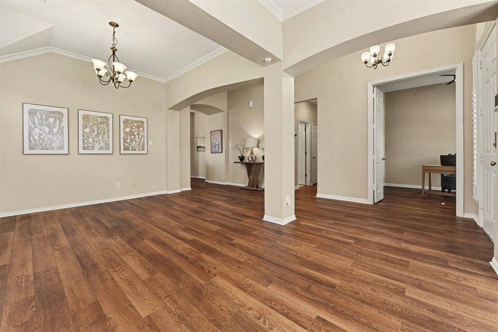 401 Stonebridge Circle, Allen, TX 75013 Living room looking into office