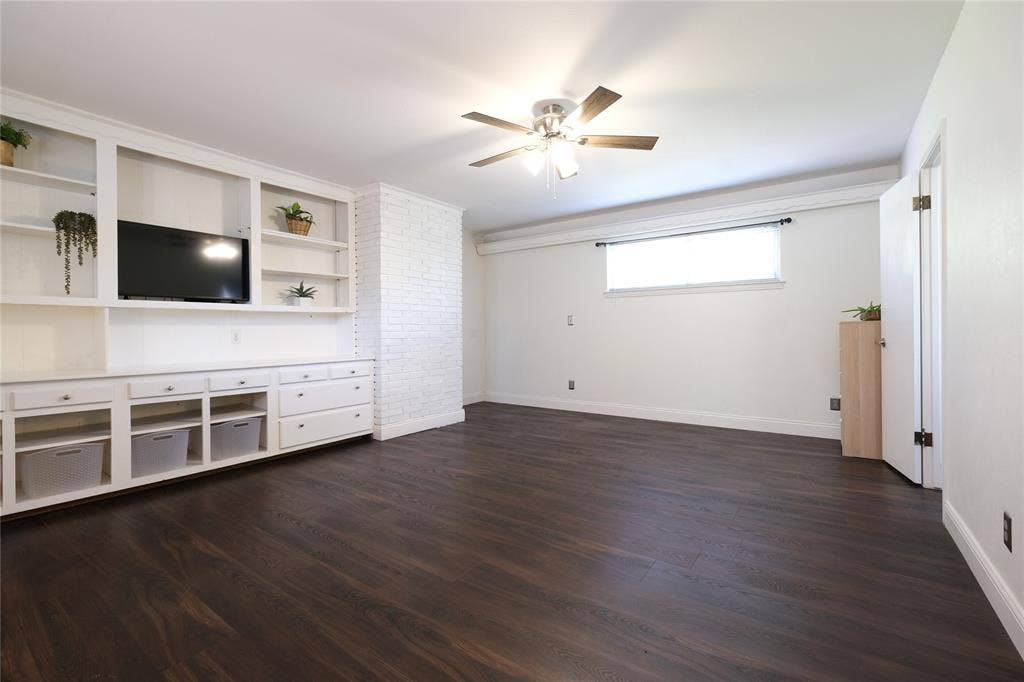 514 E Spring Valley Road, Richardson, TX 75081 View from entryway of studio space and built-in cabinets