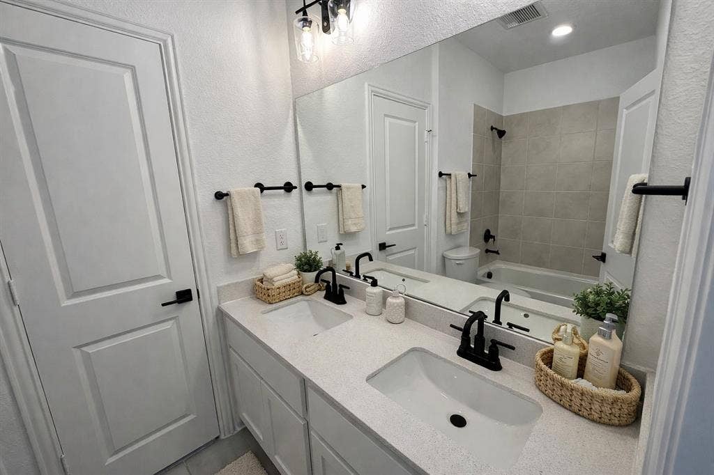 Virtually staged bathroom