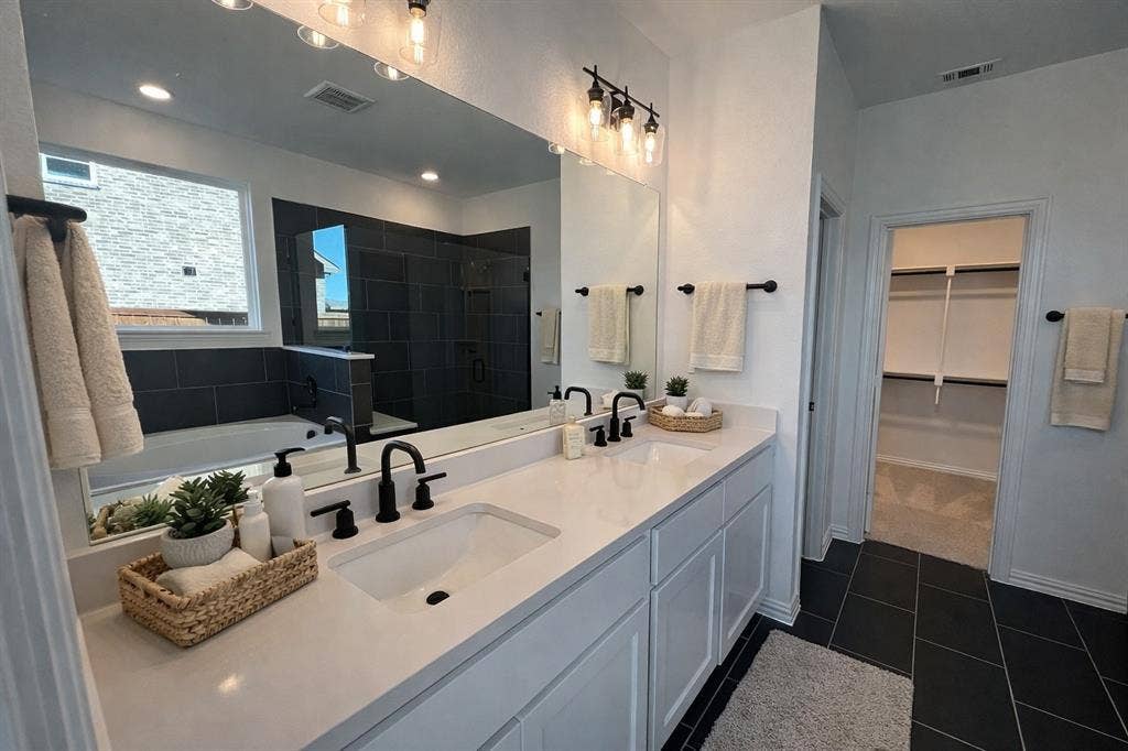 Virtually staged bathroom