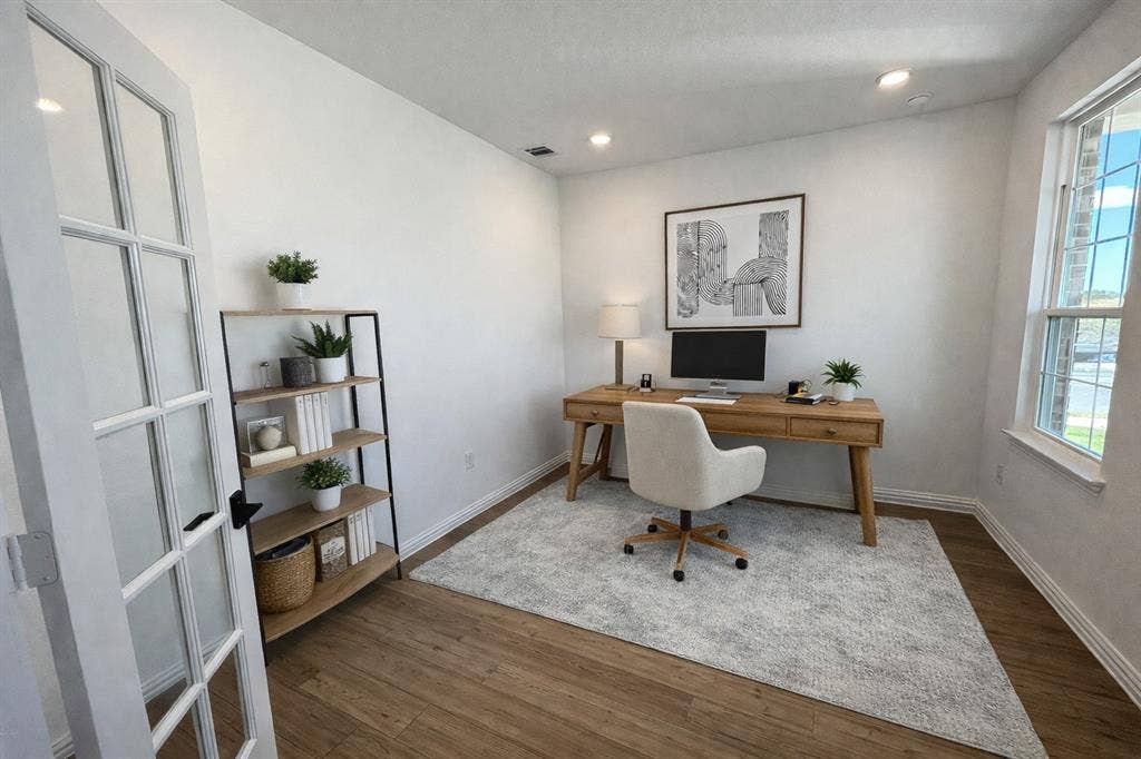 Virtually staged office