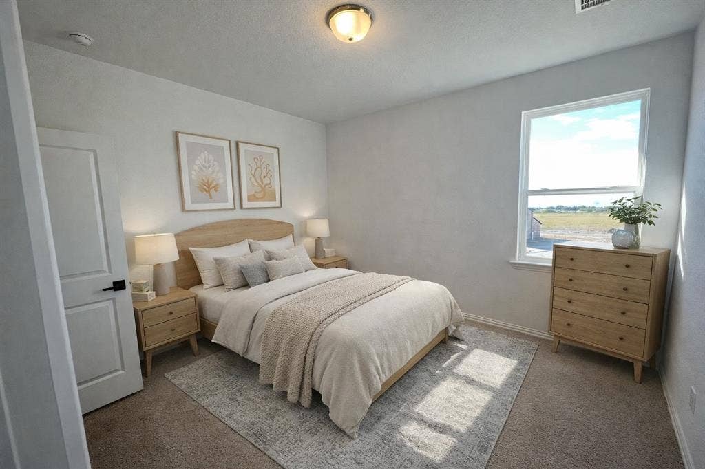 Virtually staged bedroom