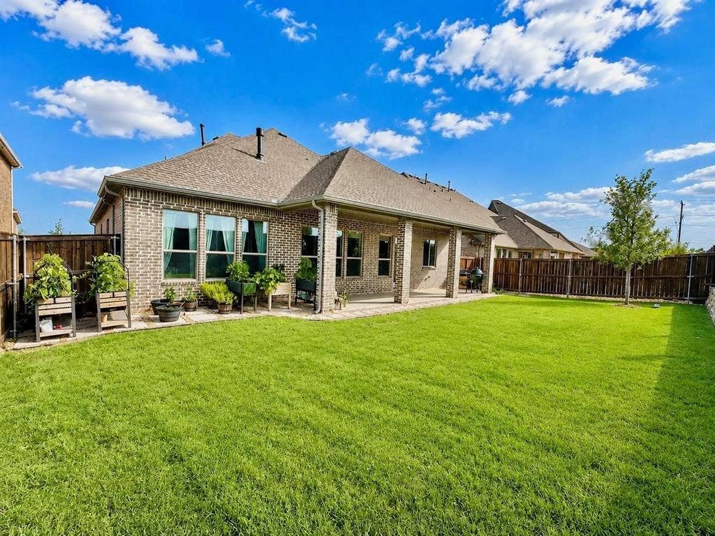 8912 Free Ferry Lane, McKinney, TX 75071 Back Yard- Covered Patio