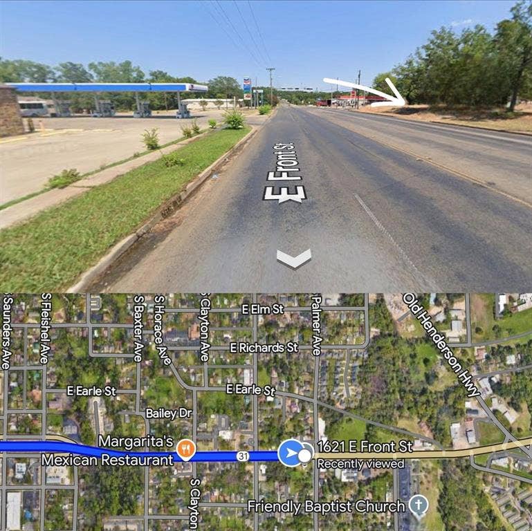 1621 E Front Street, Tyler, TX 75702 Property Location Map. Displaying the geographic positioning of the property relative to local thoroughfares and landmarks