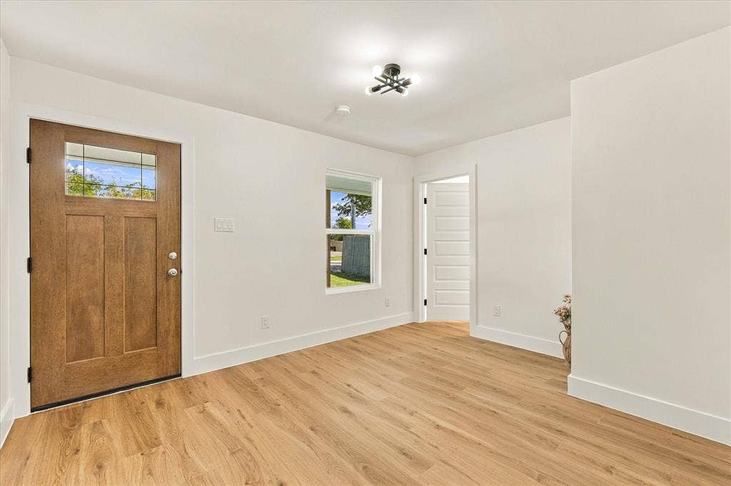 Brand new door and flooring!