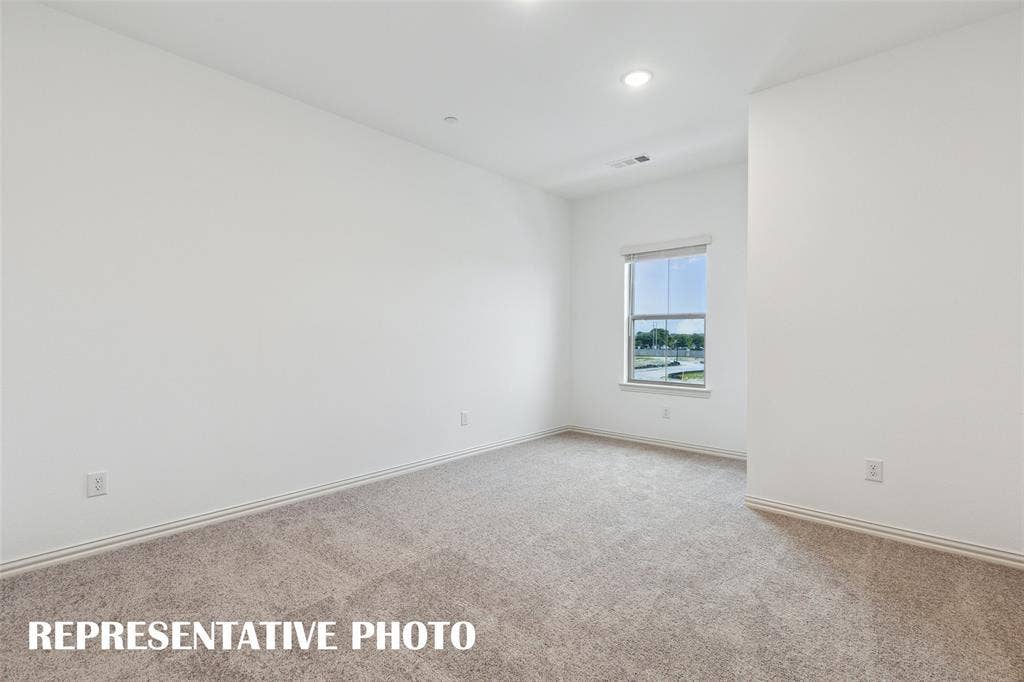 4767 Lunker Street, McKinney, TX 75071 You'll find nicely sized secondary bedrooms in our Emily II floor plan. REPRESENTATIVE PHOTO
