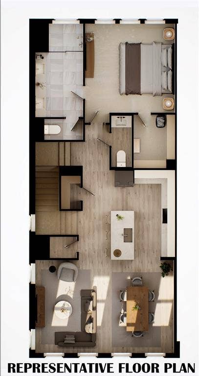 3560 Maplecrest Lane, Plano, TX 75074 Second floor with main living area, kitchen and owner's suite.