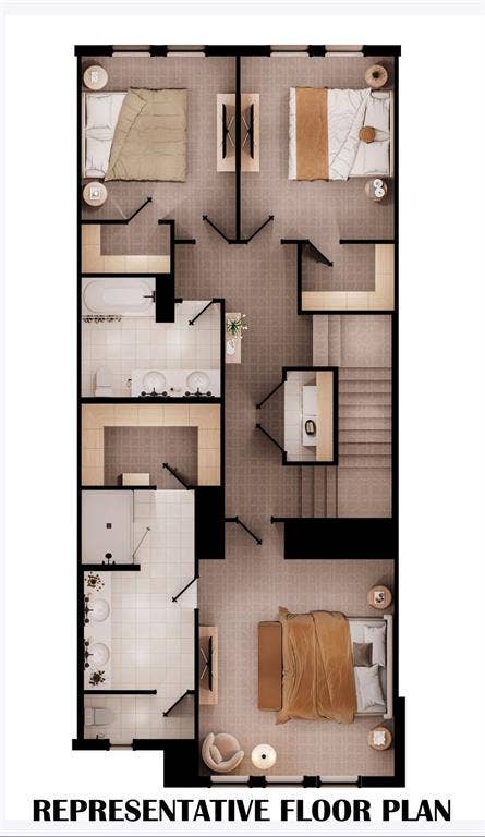 3576 Maplecrest Lane, Plano, TX 75074 Second floor featuring owner' suite, secondary bedrooms, full bath and laundry.