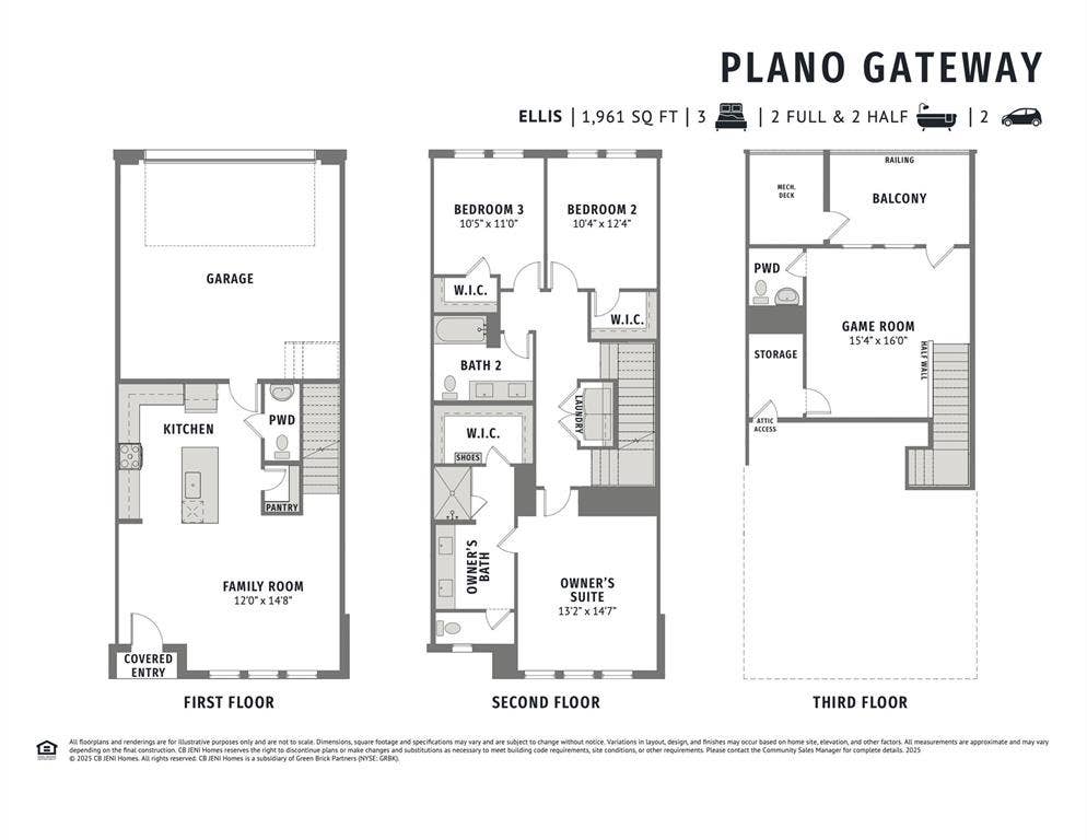 3576 Maplecrest Lane, Plano, TX 75074 Featuring living-entertaining space on the first and third floors with private bedroom spaces on the 2nd floor, our new Ellis floor plan was designed for the family who loves to entertain!