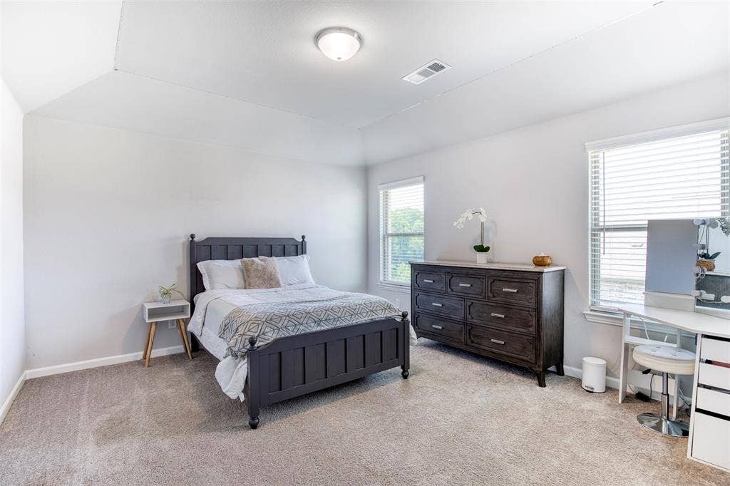Upstairs bedroom with closet.