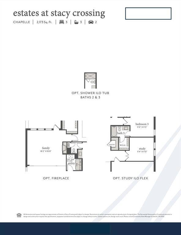 This lovely home offers elevation B, the optional study, shower ILO tub for bath 3 and so much more!