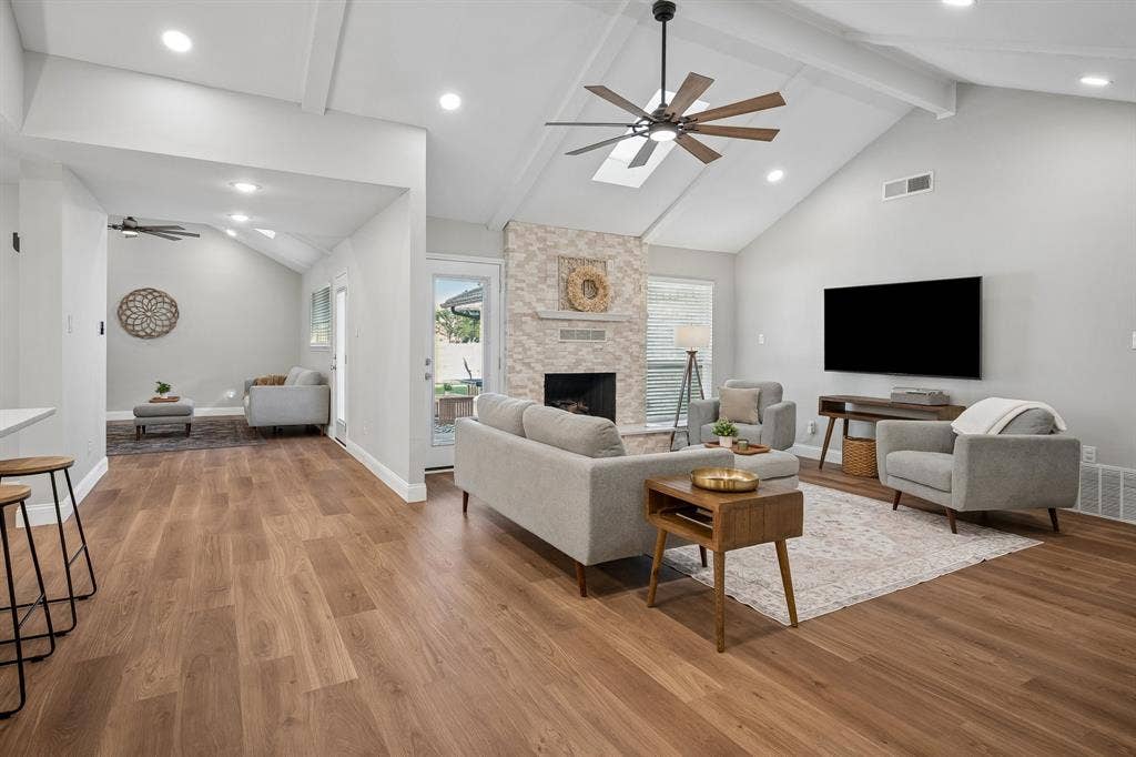 218 High Brook Drive, Richardson, TX 75080 Updated premium LVP floors add warmth and character throughout.
