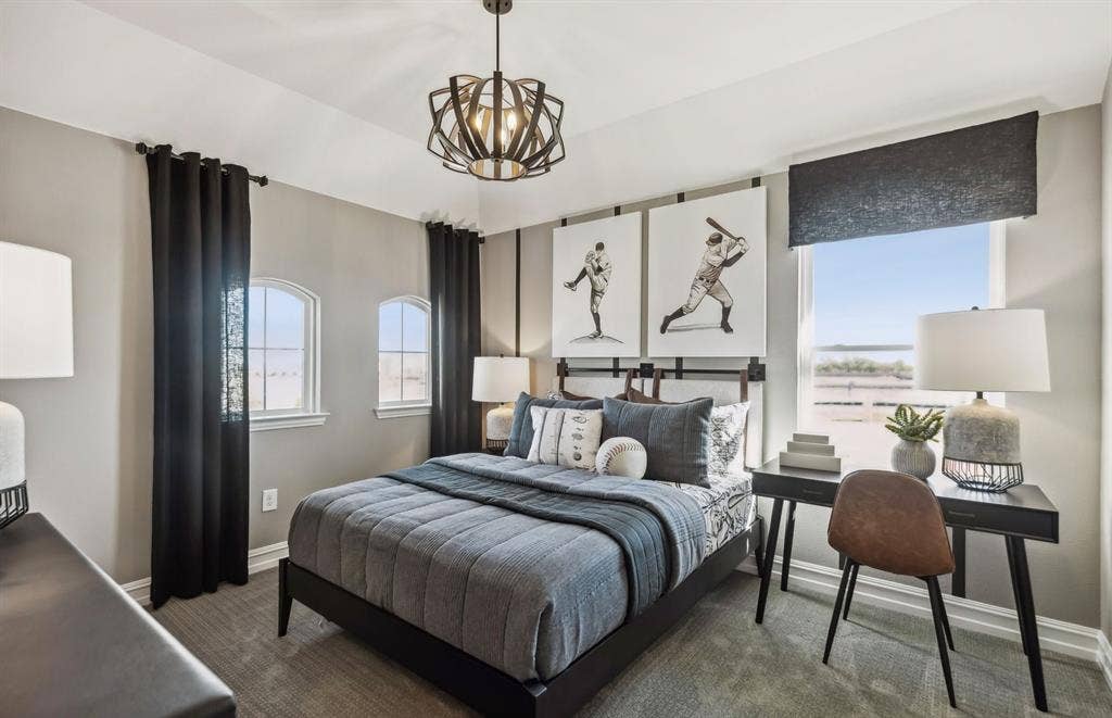 4149 Gonzales Drive, McKinney, TX 75071 *Model Representation - Spacious secondary bedroom with large windows