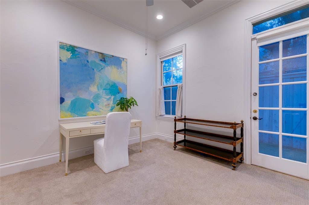 6131 Park Lane, Dallas, TX 75225 Split secondary bedroom, second office or studio downstairs