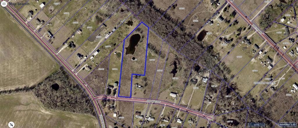 212 Old Wagon Drive, Royse City, TX 75189 Parcel Map. Illustrating the property boundaries and site geography