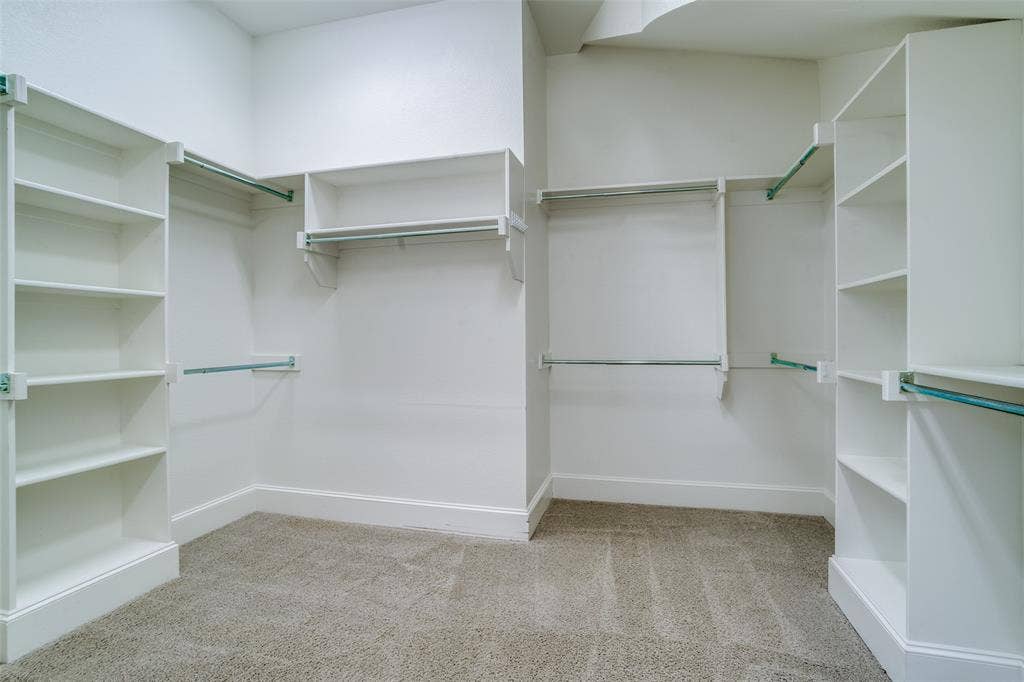 Spacious primary closet