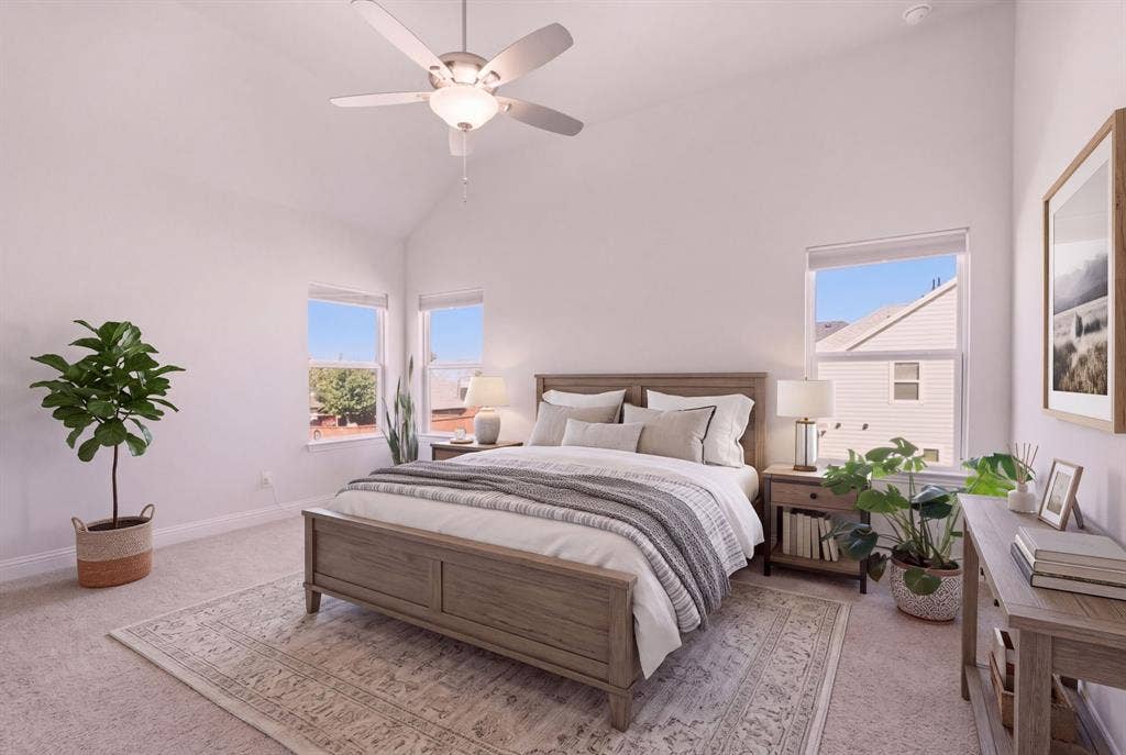 2517 Lafayette Drive, Rowlett, TX 75088 2nd floor primary bedroom, virtual staged