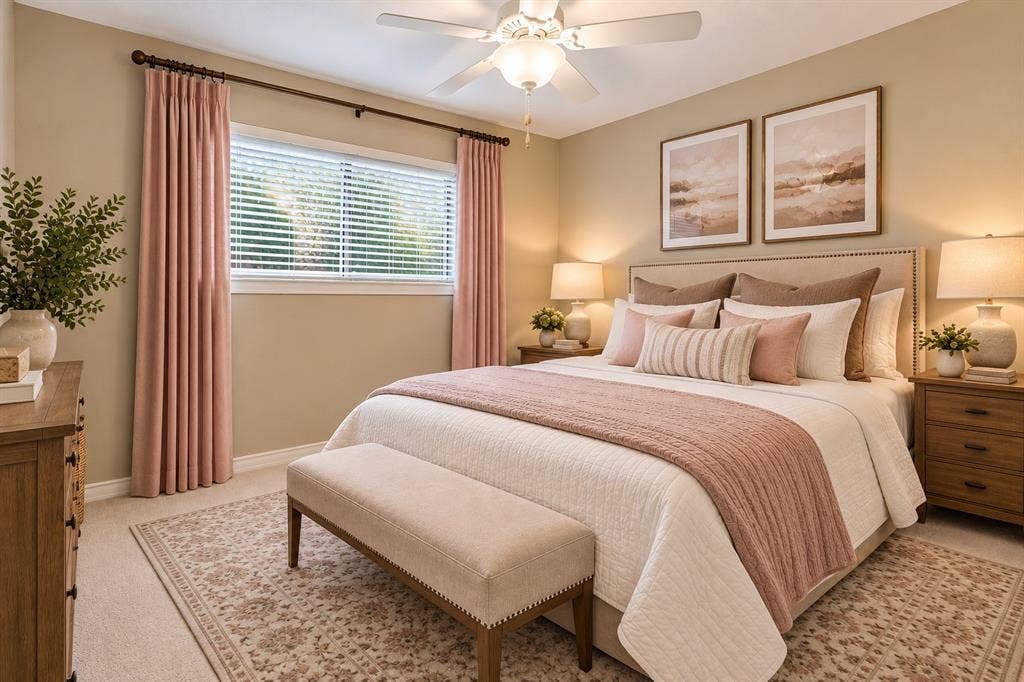 2404 Monmouth Court, Plano, TX 75075 Third Bedroom w ceiling fan, virtual staging