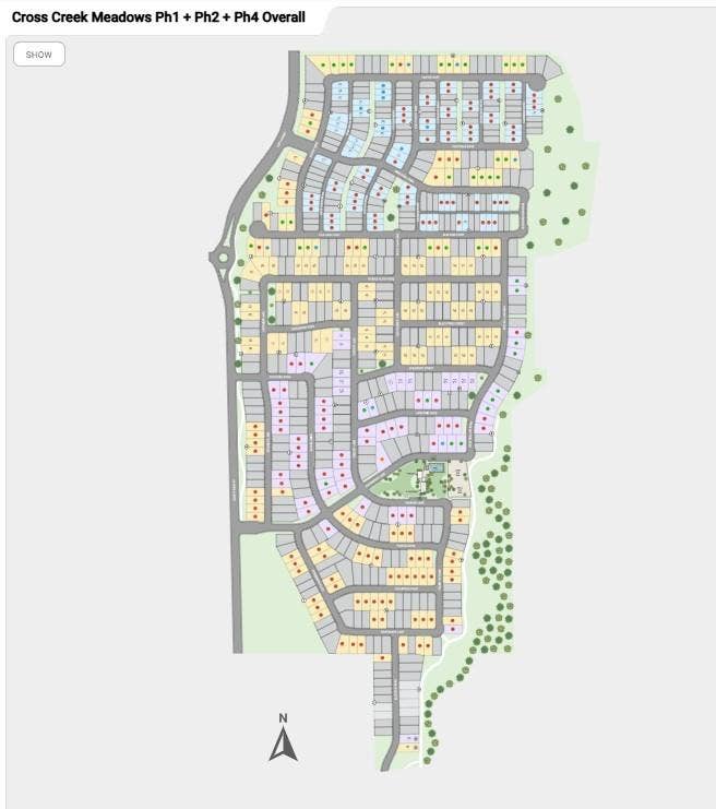 1704 Ambrosia Road, Celina, TX 75009 Cross Creek Meadows Site Map