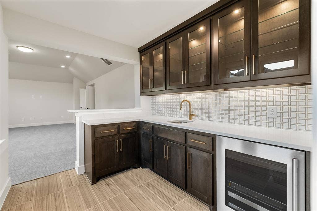 Upstairs Media room Wet bar