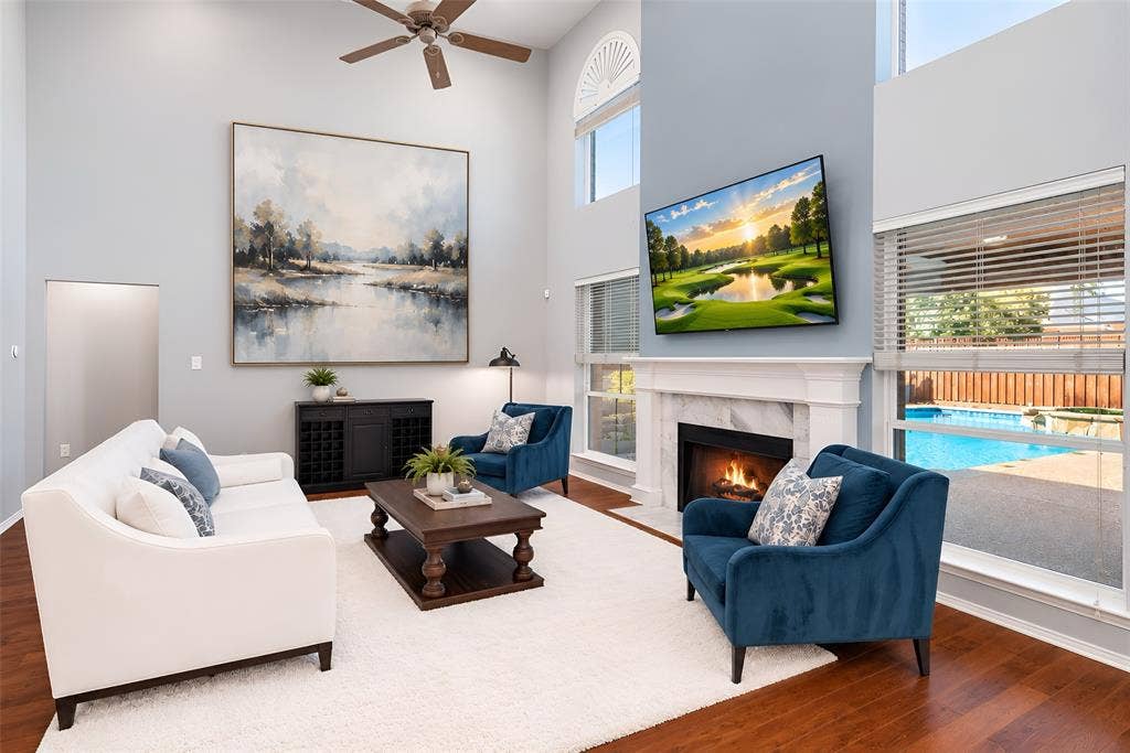 Family Room Virtually Stageed