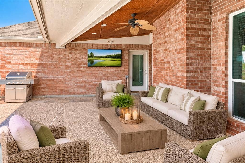 Outdoor Living Area Virtually Staged