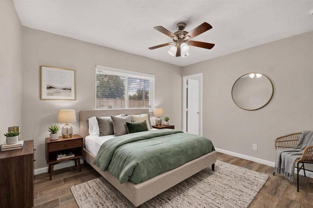 501 Starling Drive, Mesquite, TX 75149 Virtually staged primary bedroom
