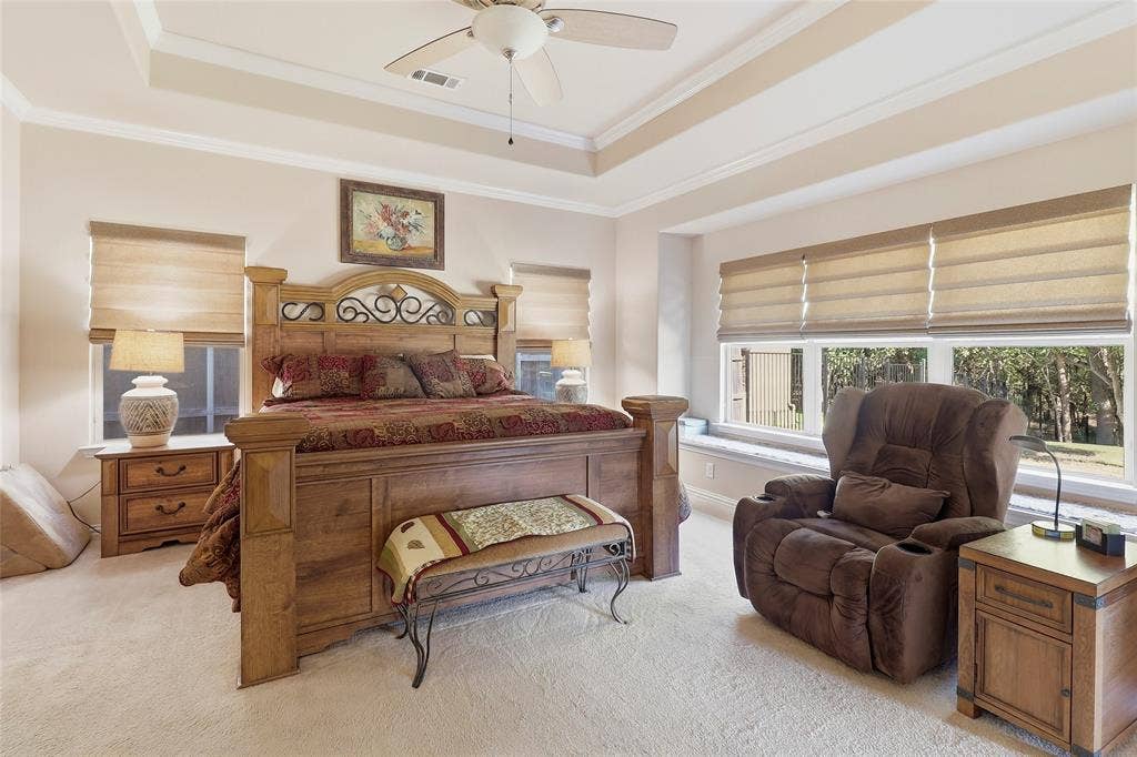1614 Jeffrey Drive, Wylie, TX 75098 Primary Bedroom with view to pool