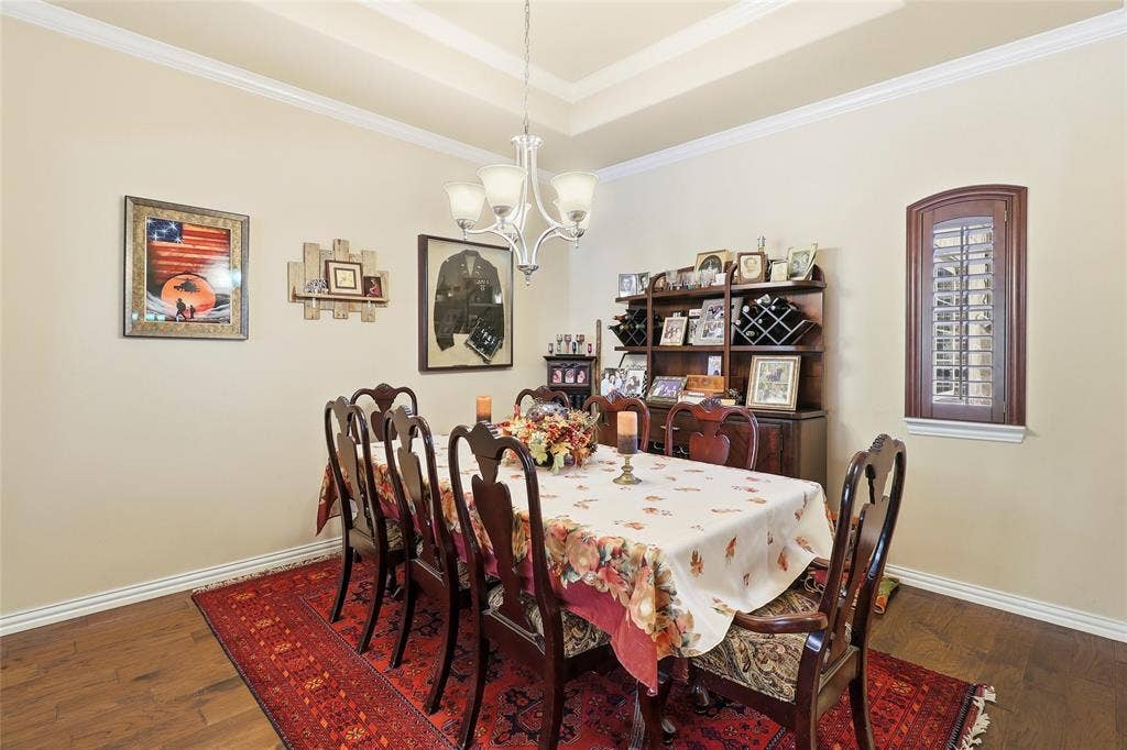 1614 Jeffrey Drive, Wylie, TX 75098 Formal dining with hardwood floors