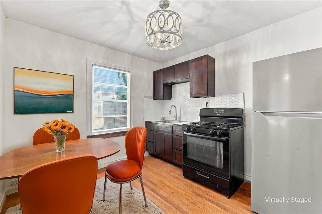 2108 Lyle, Waco, TX 76708 Unit A kitchen & dining - virtually staged
