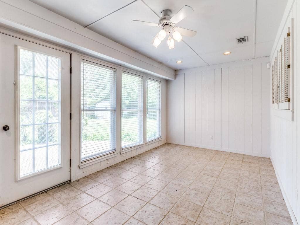2007 Mistletoe Drive, Richardson, TX 75081 Unfurnished room featuring ceiling fan and recessed lighting