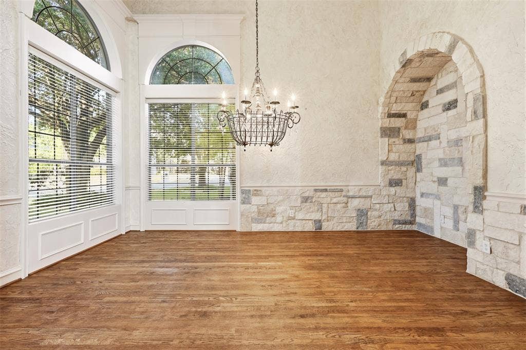 1919 Kings Pass, Heath, TX 75032 Hand scraped wood floors and custom stone enhancements