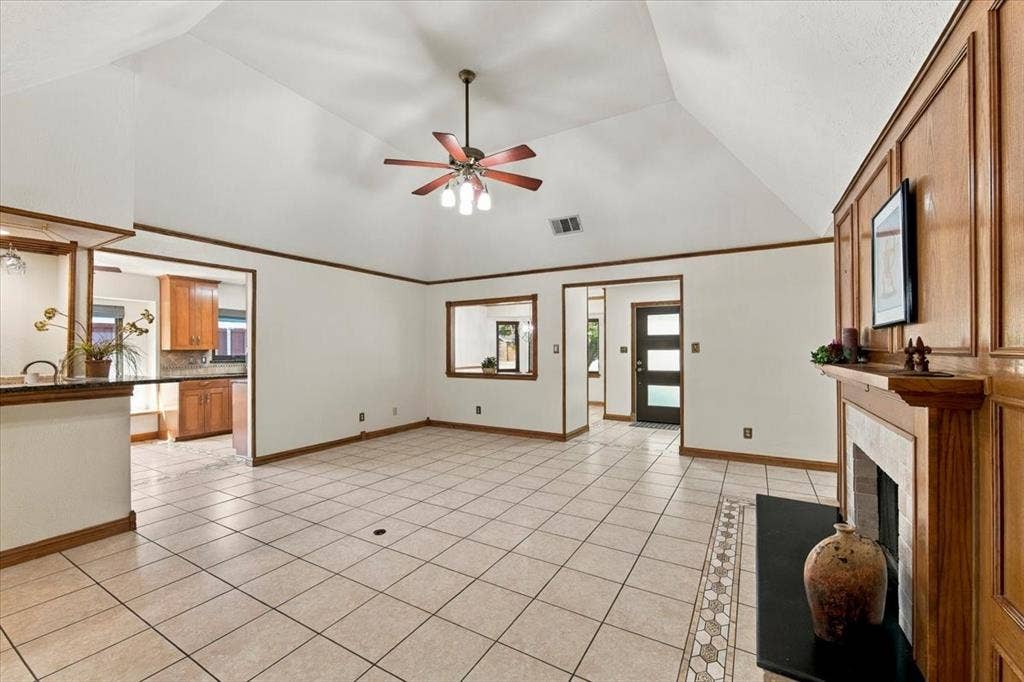 1508 Heidi Drive, Plano, TX 75025 Formal living room viewing front entry and opening to the formal dining room - also view to the kitchen