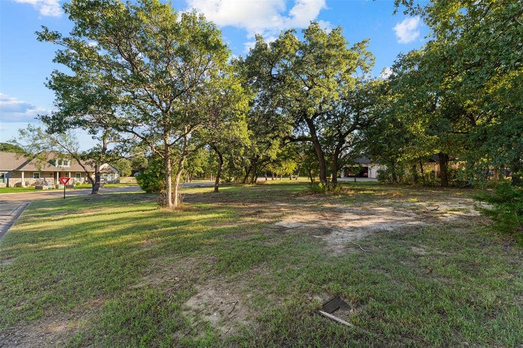 1027 Dominion Oaks Drive, China Spring, TX 76633 Expansive lot featuring mature hardwood trees and grassy terrain