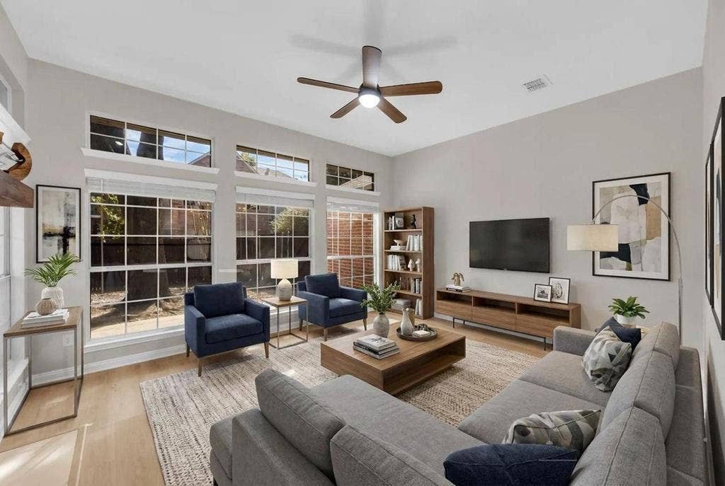 12109 Biloxi Drive, Frisco, TX 75035 Family room with virtual staging