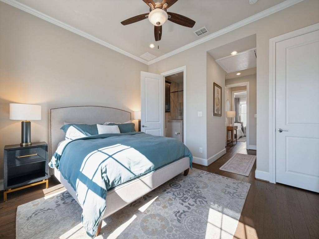 7333 Valley View Lane, #805, Dallas, TX 75240 The Spacious Primary Bedroom is on the Third Floor.