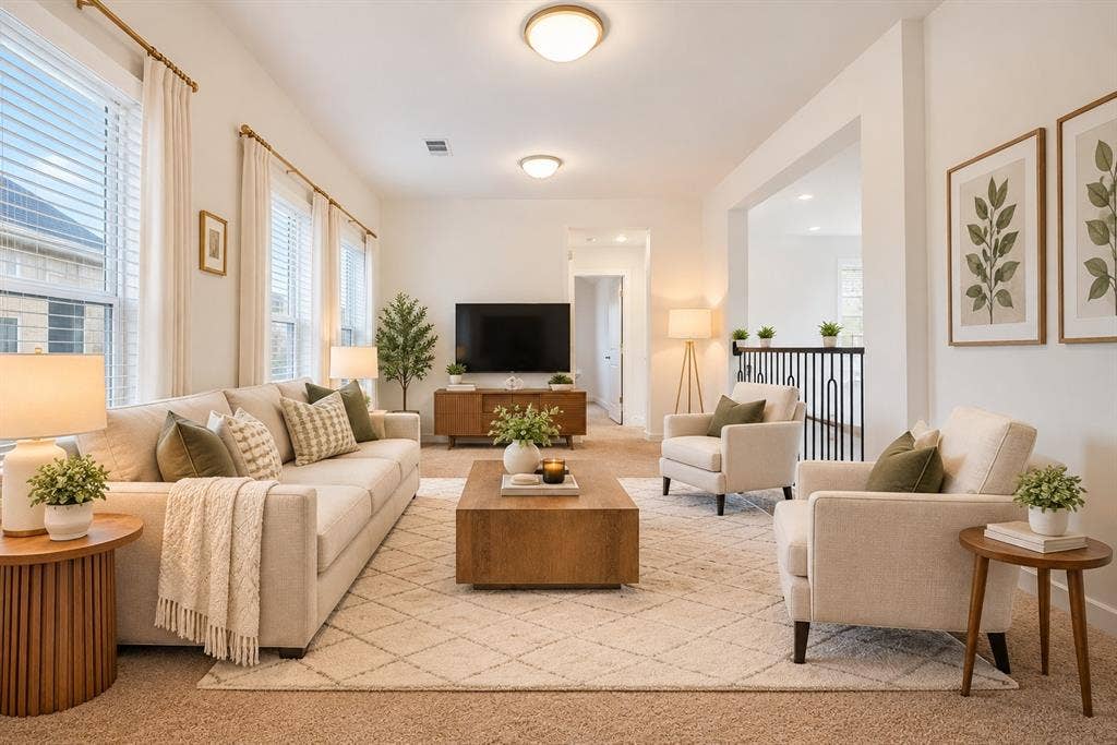 2836 Epping Way, Celina, TX 75009 Spacious open-concept upstairs game room, perfect for entertaining, a media room, or additional living space.