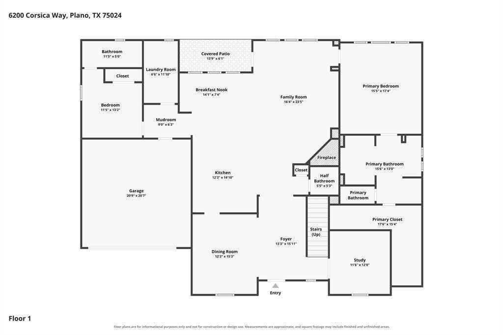 6200 Corsica Way, Plano, TX 75024 Floor plan