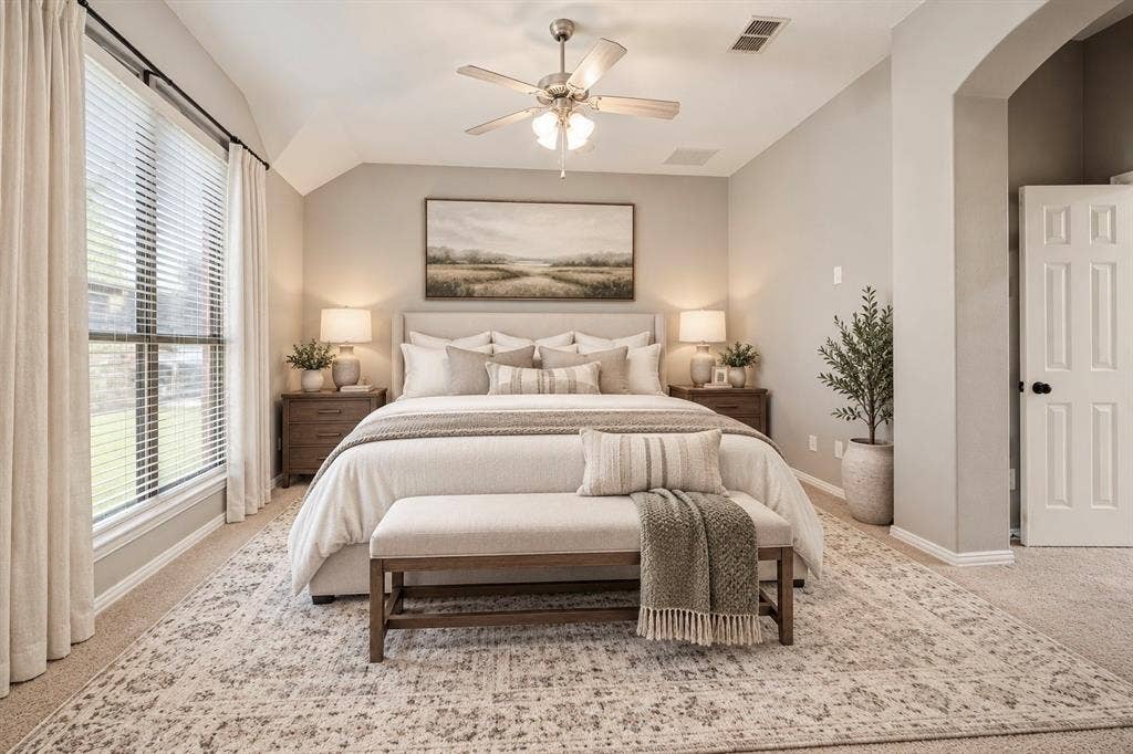 213 Bugle Call Road, Forney, TX 75126 Virtually staged primary bedroom.