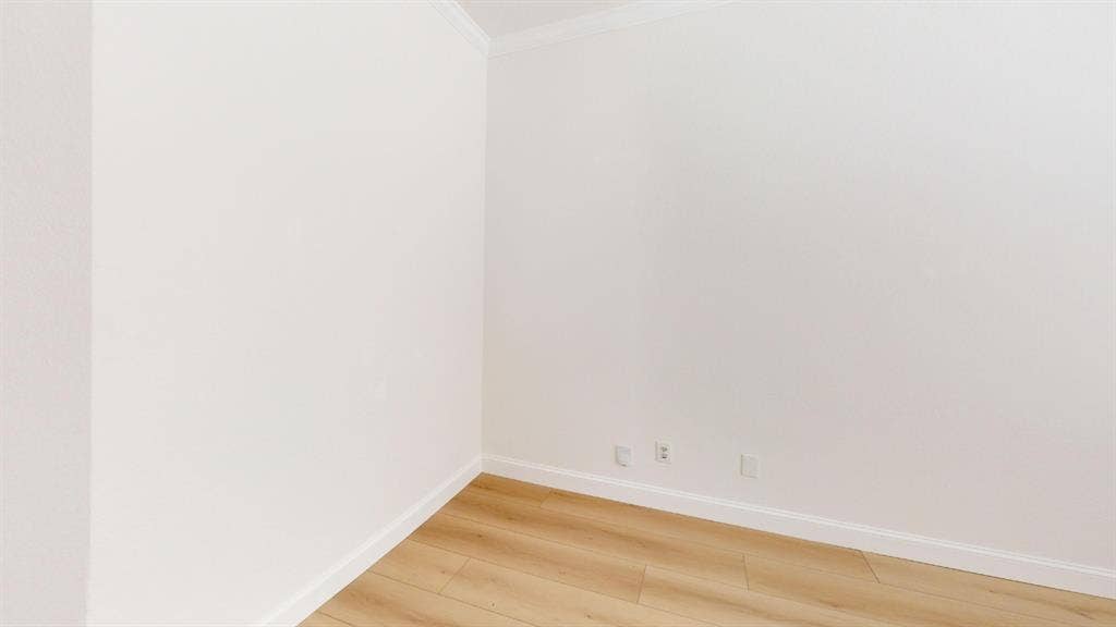 2254 Ash Grove Way, Dallas, TX 75228 Interior space featuring neutral wall tones, crown molding, and wood-finish flooring