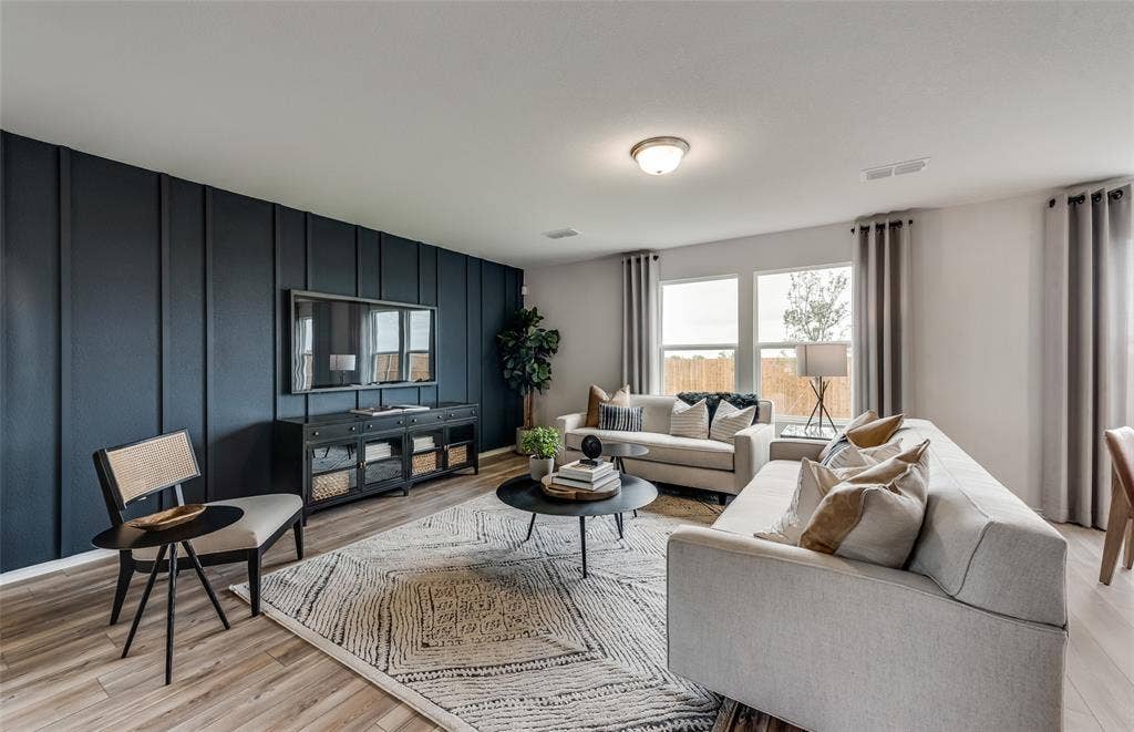1056 Clear Dusk Lane, Forney, TX 75126 *Model Representation - Spacious gathering room with large windows